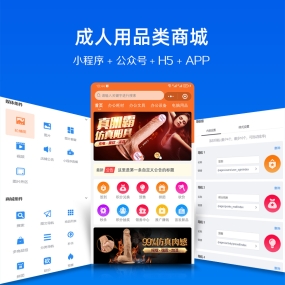 成人用品微信小程序、app、H5手机网站、PC网站、微信公众号 商城安装服务